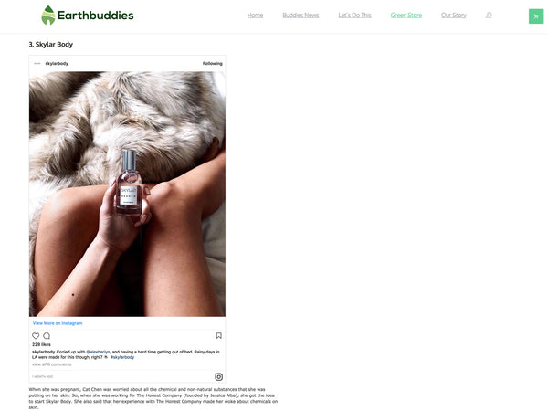 Earthbuddies: Skylar Sources Natural Ingredients From Around the World