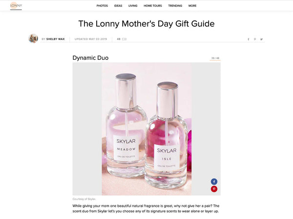 Lonny: Skylar Scent Duo 2019 Mother's Day Gift Guide