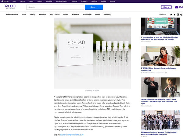 Yahoo Lifestyle: Skylar Natural Perfume-Perfect Stocking Stuffer