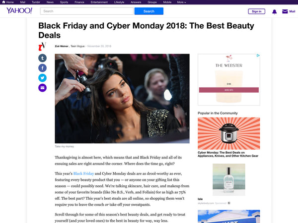 Skylar Black Friday & Cyber Monday Beauty Deals on Yahoo
