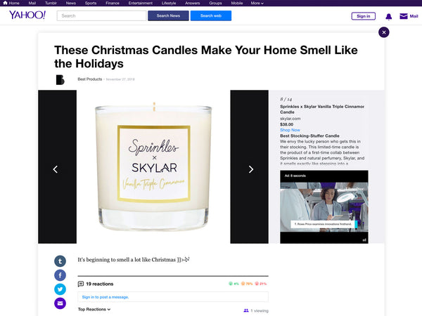 Skylar Candles Smell Like the Holidays - Yahoo