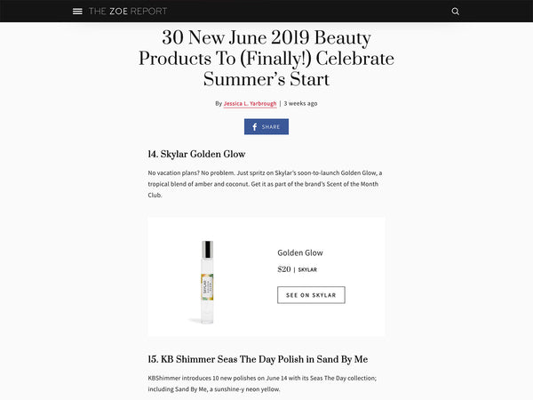The Zoe Report: Beauty Products to Celebrate